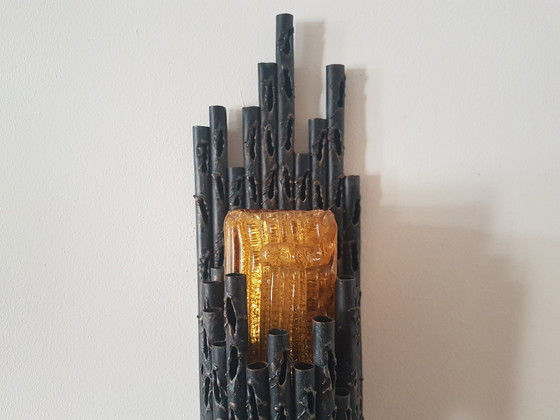 Image 1 of Brutalistische Wandleuchte von Marcello Fantoni