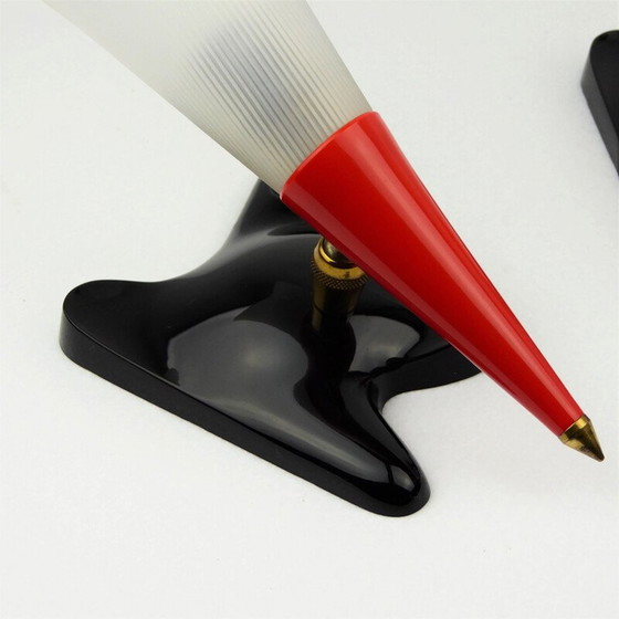 Image 1 of Set aus 2 Vintage-Wandlampen aus rotem und schwarzem Plexiglas