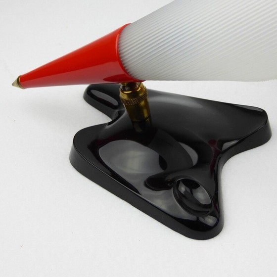 Image 1 of Set aus 2 Vintage-Wandlampen aus rotem und schwarzem Plexiglas