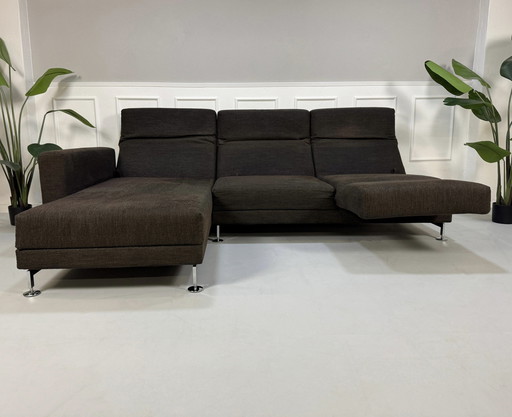 Brühl Moule Ecksofa Stoff Sofa Braun Relaxfunktion