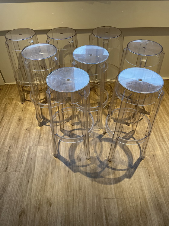 Image 1 of 8x Phillipe Starck Kartell Charles Ghost Barhocker
