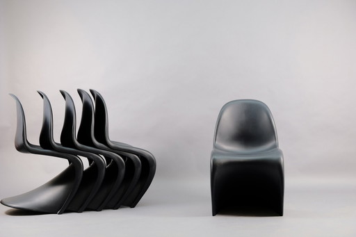 Mid-Century Esszimmerstühle Panton Chair von Verner Panton für Vitra, 6er Set 