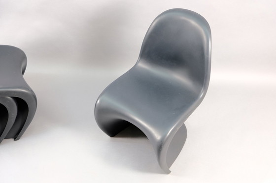 Image 1 of Mid-Century Esszimmerstühle Panton Chair von Verner Panton für Vitra, 6er Set 