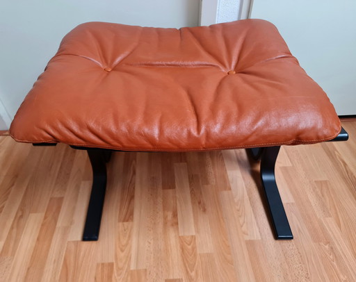 Ingmar Relling Westnofa Fußhocker cognac Leder schwarz