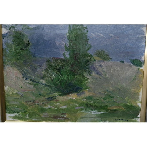 Image 1 of Modernistisches Ölgemälde von Tore Nilsson, Schweden 1970