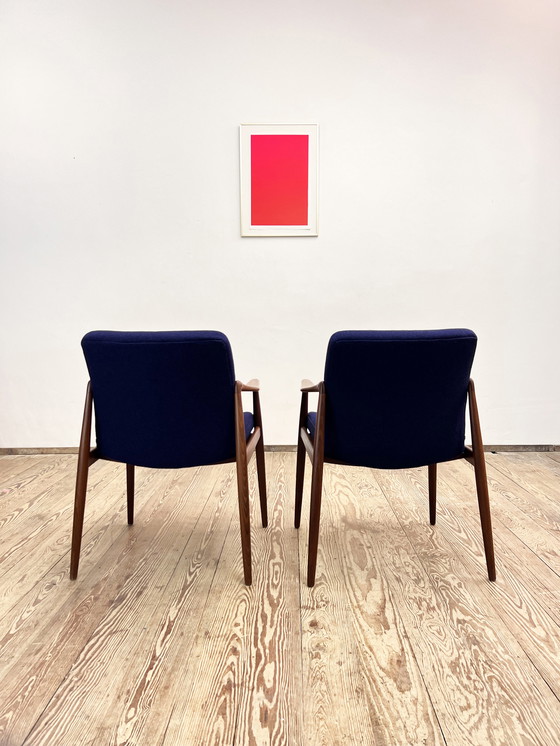Image 1 of Zwei Mid-Century Modern Teak- Sessel von Hartmut Lohmeyer für Wilkhahn, 1950er Jahre