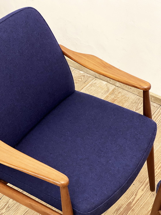 Image 1 of Zwei Mid-Century Modern Teak- Sessel von Hartmut Lohmeyer für Wilkhahn, 1950er Jahre