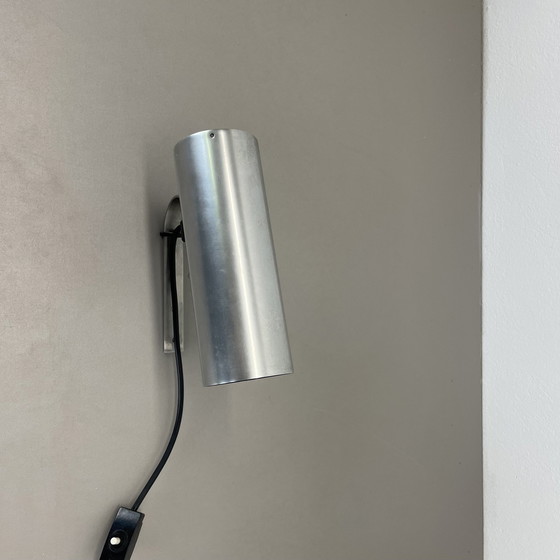 Image 1 of Silber Metall verstellbar Space Age Wandleuchte von Erco Lights, Deutschland 1970S