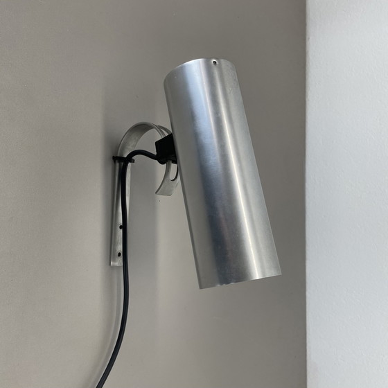 Image 1 of Silber Metall verstellbar Space Age Wandleuchte von Erco Lights, Deutschland 1970S