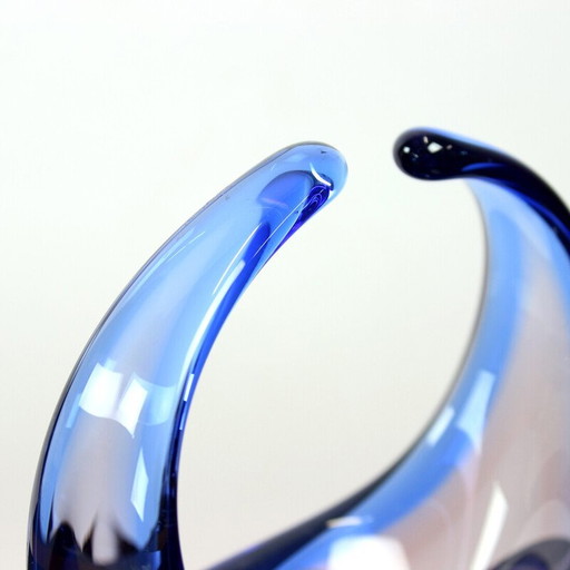 Alte Glasschale von Frantisek Zemek für Sklarna Mstisov, Tschechoslowakei 1960