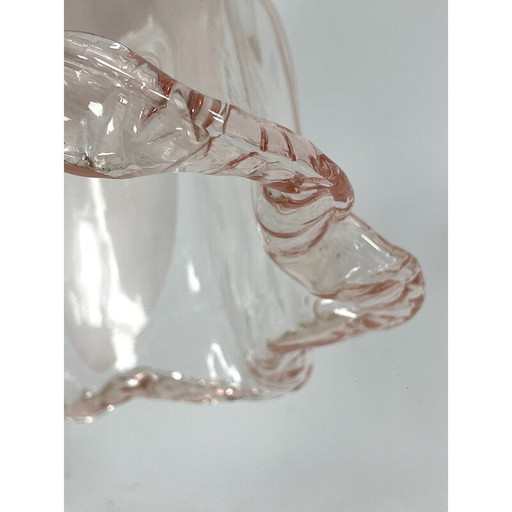 Vintage La Murrina Kronleuchter aus rosa und weißem Muranoglas, Italien 1970