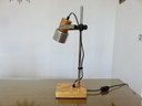Skandinavische Lampe aus blondem Holz, 70er Jahre 80er Jahre