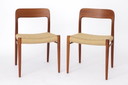2x Niels Moller Modell 75 Stuhl