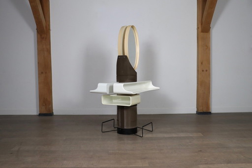 Midcentury Modern Space Age Vanity Spiegel Italien 1960S