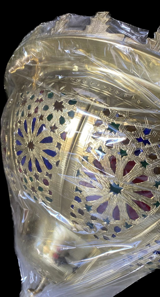 Image 1 of Luxuriöse handgefertigte marokkanische Kupferlampe - 47 cm x 30 cm