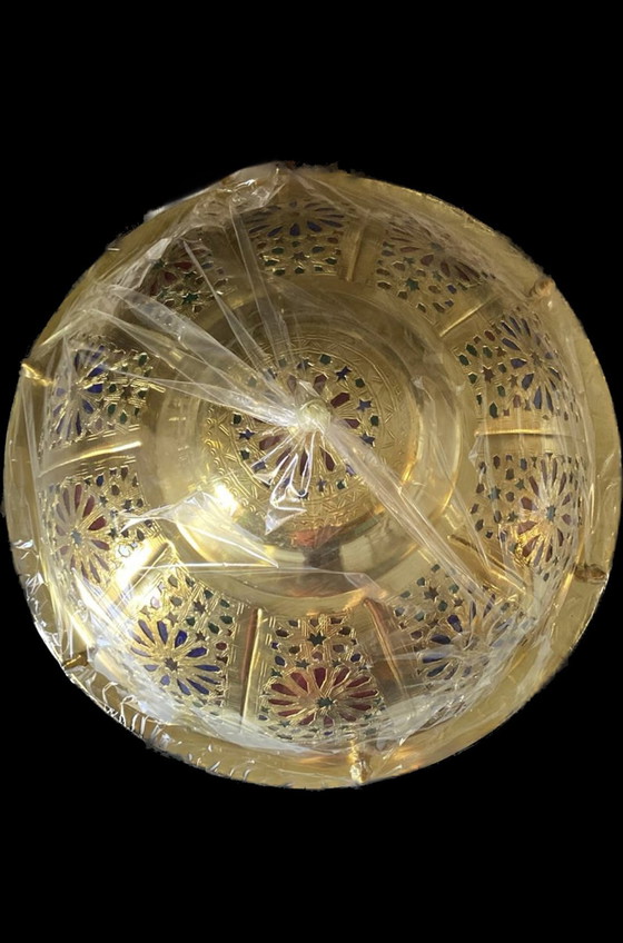 Image 1 of Luxuriöse handgefertigte marokkanische Kupferlampe - 47 cm x 30 cm