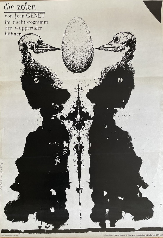 Image 1 of F. Starowieyski (1930-2009), Die Zofen, 1986, Orginal Theaterplakat