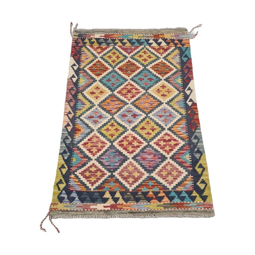 Vintage Afghan Wolle Kelim 80X118