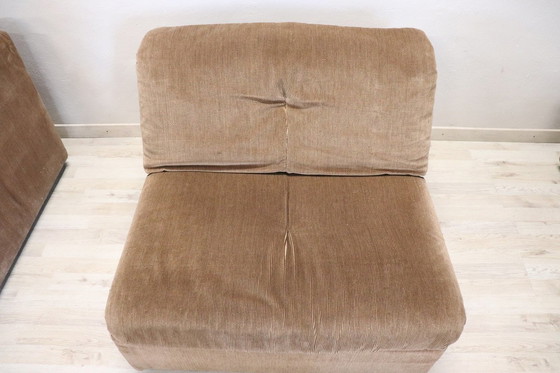 Image 1 of Modulares Sofa aus Samt von Busnelli, 1970er Jahre