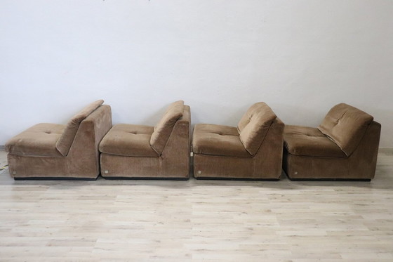 Image 1 of Modulares Sofa aus Samt von Busnelli, 1970er Jahre