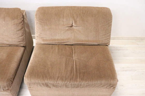 Image 1 of Modulares Sofa aus Samt von Busnelli, 1970er Jahre