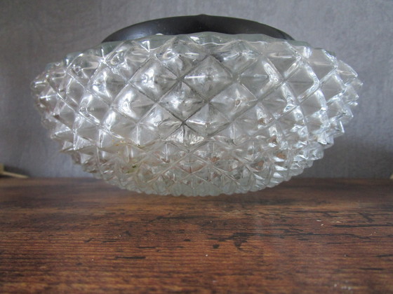 Image 1 of Vintage Retro Mid Century Glas Deckenleuchte Deckenleuchte
