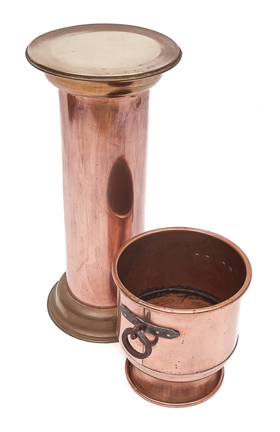 Image 1 of Blumenkasten Und Podest Aus Kupfer