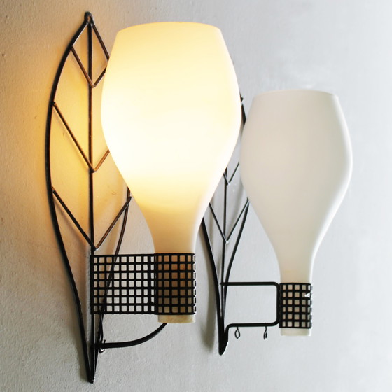 Image 1 of 2x blattförmige Wandleuchte