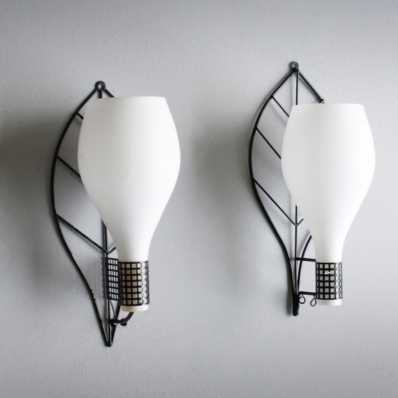 Image 1 of 2x blattförmige Wandleuchte