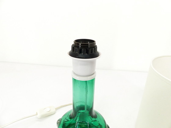 Image 1 of Grüne skandinavische Lampe aus Kosta-Glas Hans-Owe Sandeberg Schweden 1960