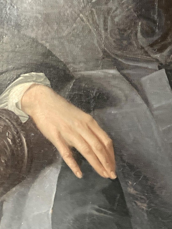 Image 1 of Großes französisches Porträt, 19. Jahrhundert, Öl auf Leinwand