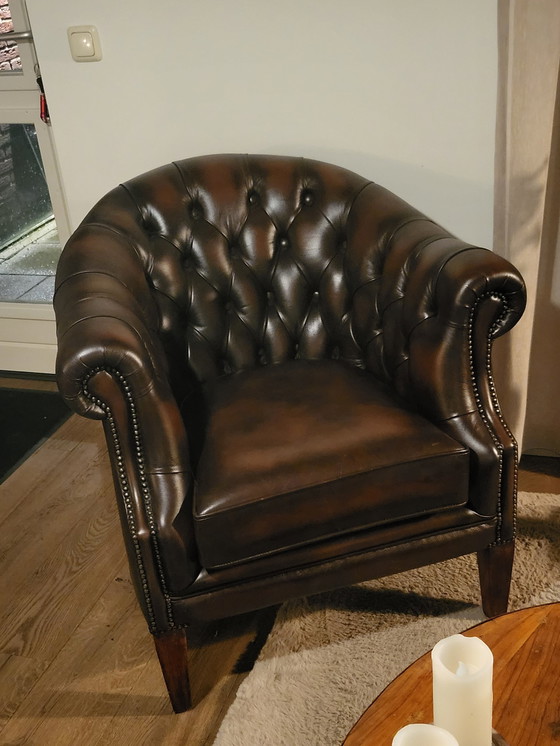 Image 1 of Chesterfield Sofa, Sessel und Hocker