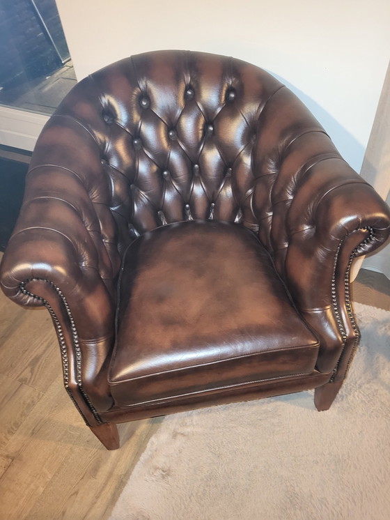 Image 1 of Chesterfield Sofa, Sessel und Hocker