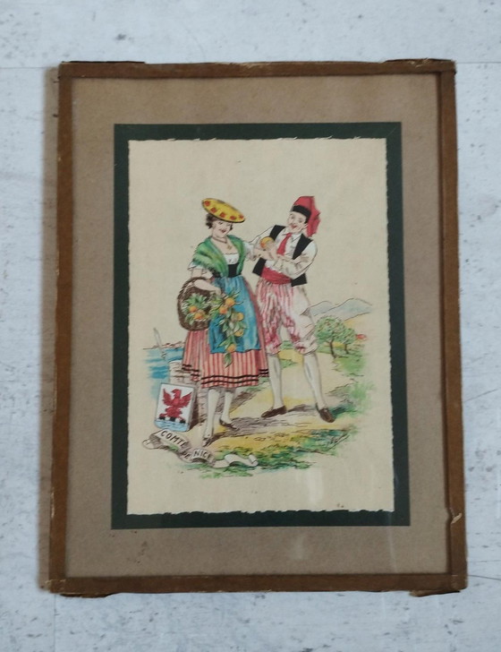 Image 1 of Set Aus 9 Gemälden Mit Charme - Die Regionen Frankreichs