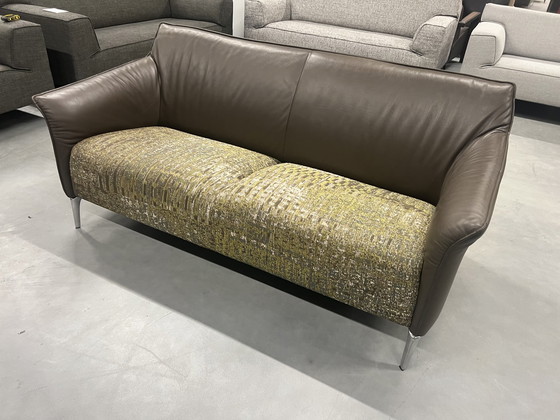 Image 1 of Leolux Mayon 2,5-Sitzer-Sofa brauner Lederstoff