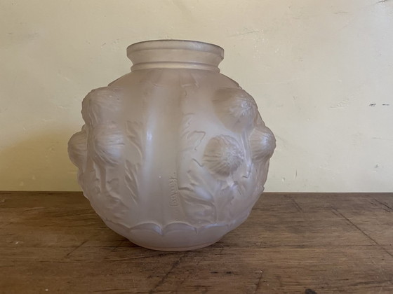 Image 1 of Vase mit Disteln P De Cagny Art Deco 1930s