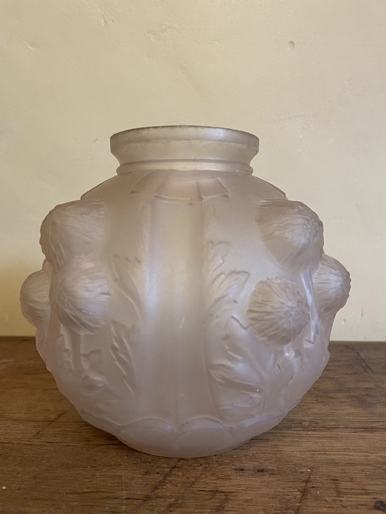 Image 1 of Vase mit Disteln P De Cagny Art Deco 1930s