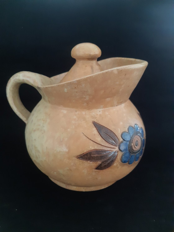 Image 1 of Keramikkrug mit Deckel, Fernand Dubois.