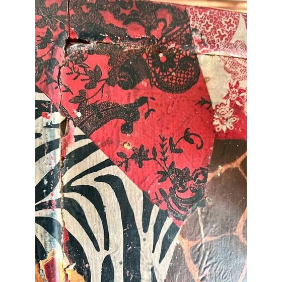 Image 1 of Satz von 4 uneinheitlichen Holzstühlen im Vintage-Stil