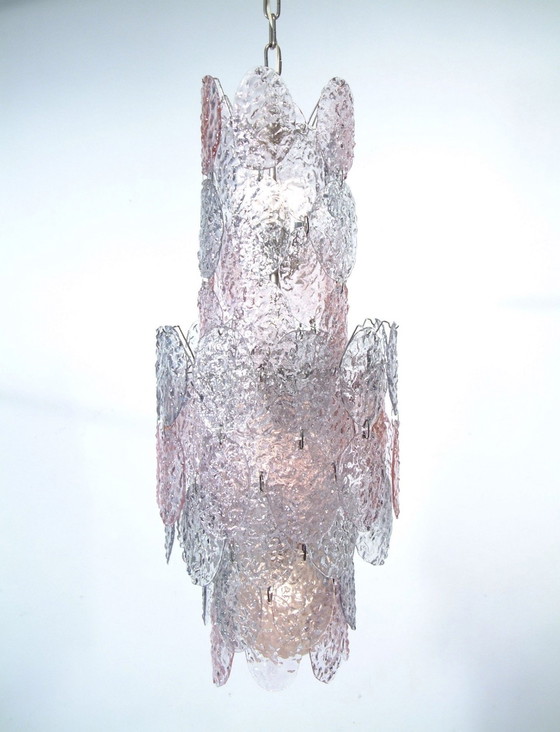 Image 1 of Very Large Chandelier Cascade Torcello Murano Glass by Vistosi, Italy