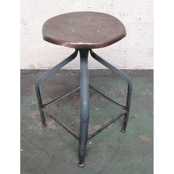 Image 1 of Vintage Flambo Architekt Hocker Metall
