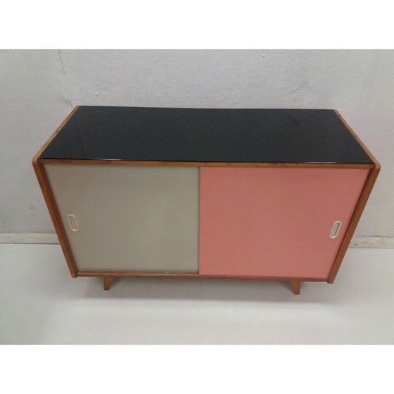 Image 1 of Vintage Kommode mit Schiebetüren von Jiroutek für Interior Prag, Tschechoslowakei 1960