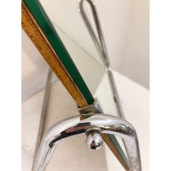 Image 1 of Vintage-Schreibtischspiegel mit Chromstahlrahmen