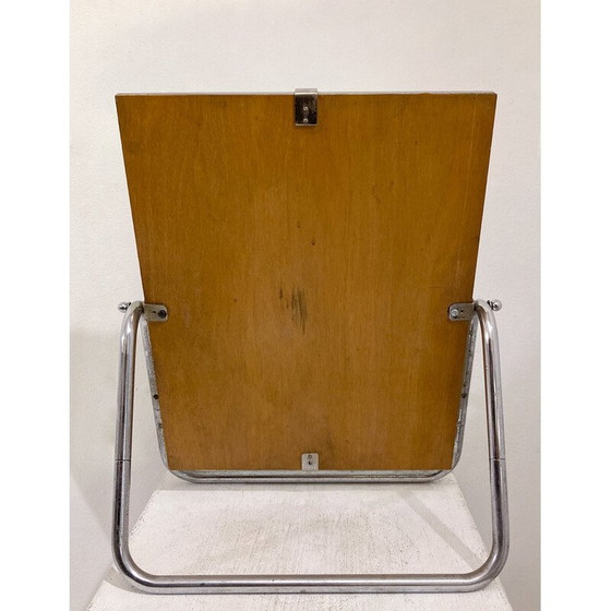 Image 1 of Vintage-Schreibtischspiegel mit Chromstahlrahmen