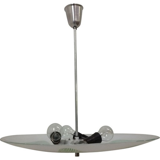 Mid Century Glas-Hängeleuchte Napako 1960er Jahre