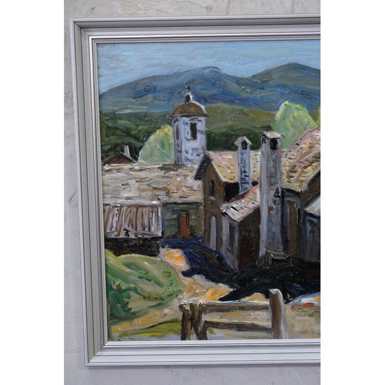 Image 1 of Skandinavische Vintage große Landschaft Ölgemälde auf Tafel von Gunnar S. Malm, Schweden 1960