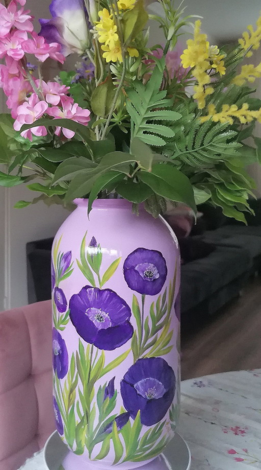 Handbemalte Vase, Künstlerin Evalien Ritmeester