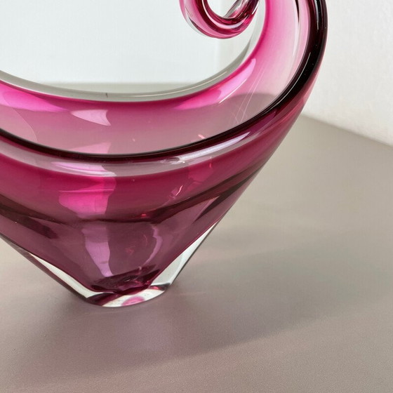 Image 1 of Mittelstück aus Muranoglas "Rosa", Italien 1970er Jahre