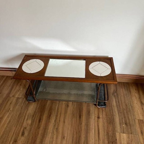 Image 1 of Vintage Couchtisch aus Holz und Eisen
