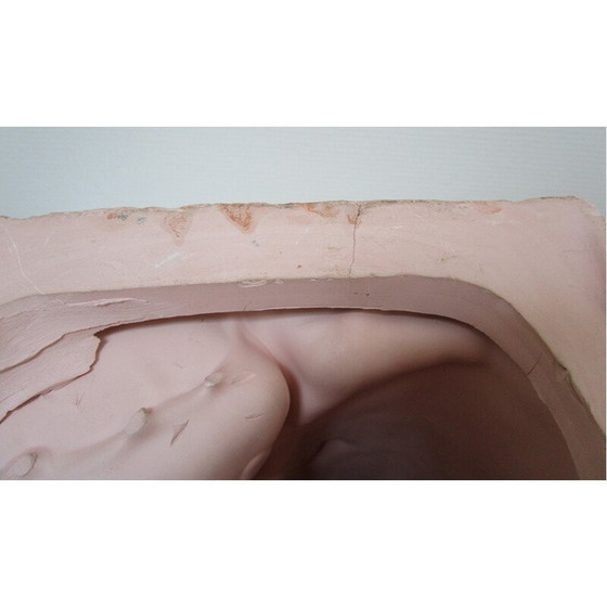 Image 1 of Frau und Kind aus Vintage-Gips mit Terrakotta-Patina, 1960